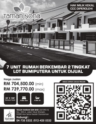 TAMAN NONA RUMAH BERKEMBAR 2 TINGKAT